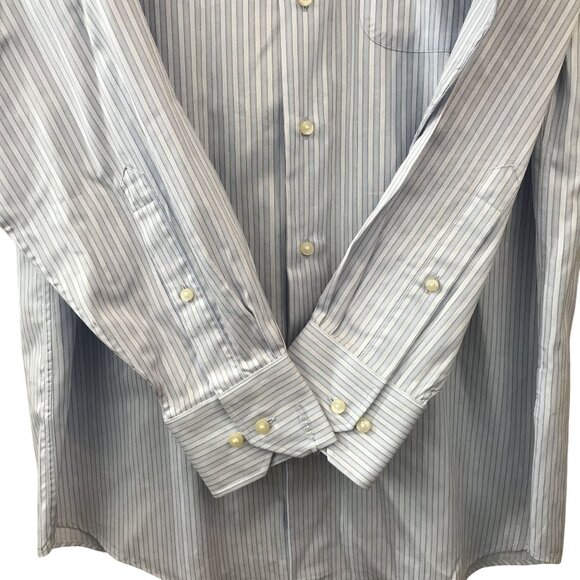 Tommy Bahama Mens Blue Striped 100% Cotton Button-Up Shirt Size 15 32-33 - Picture 9 of 11